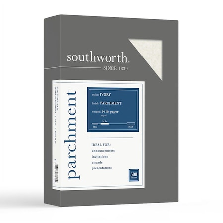 Southworth Paper, Parchment, 24#, Ivory, PK500 SOU984C
